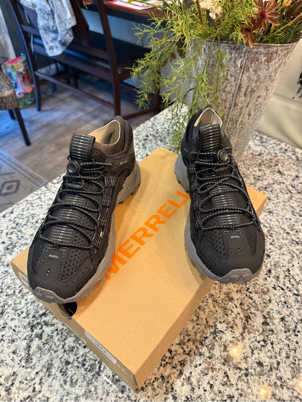 Merrell Men’s Black and Gray Trail Athletic Shoes